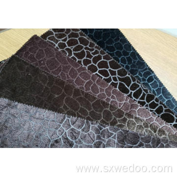 Knitted 100%Polyester Embossing Velvet Sofa Fabric